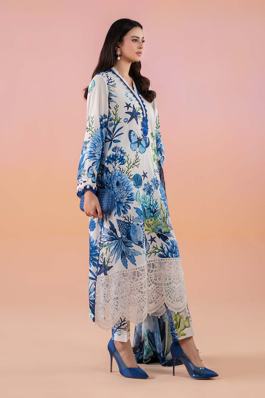 Maria. B. Embroidered  Lawn Suit