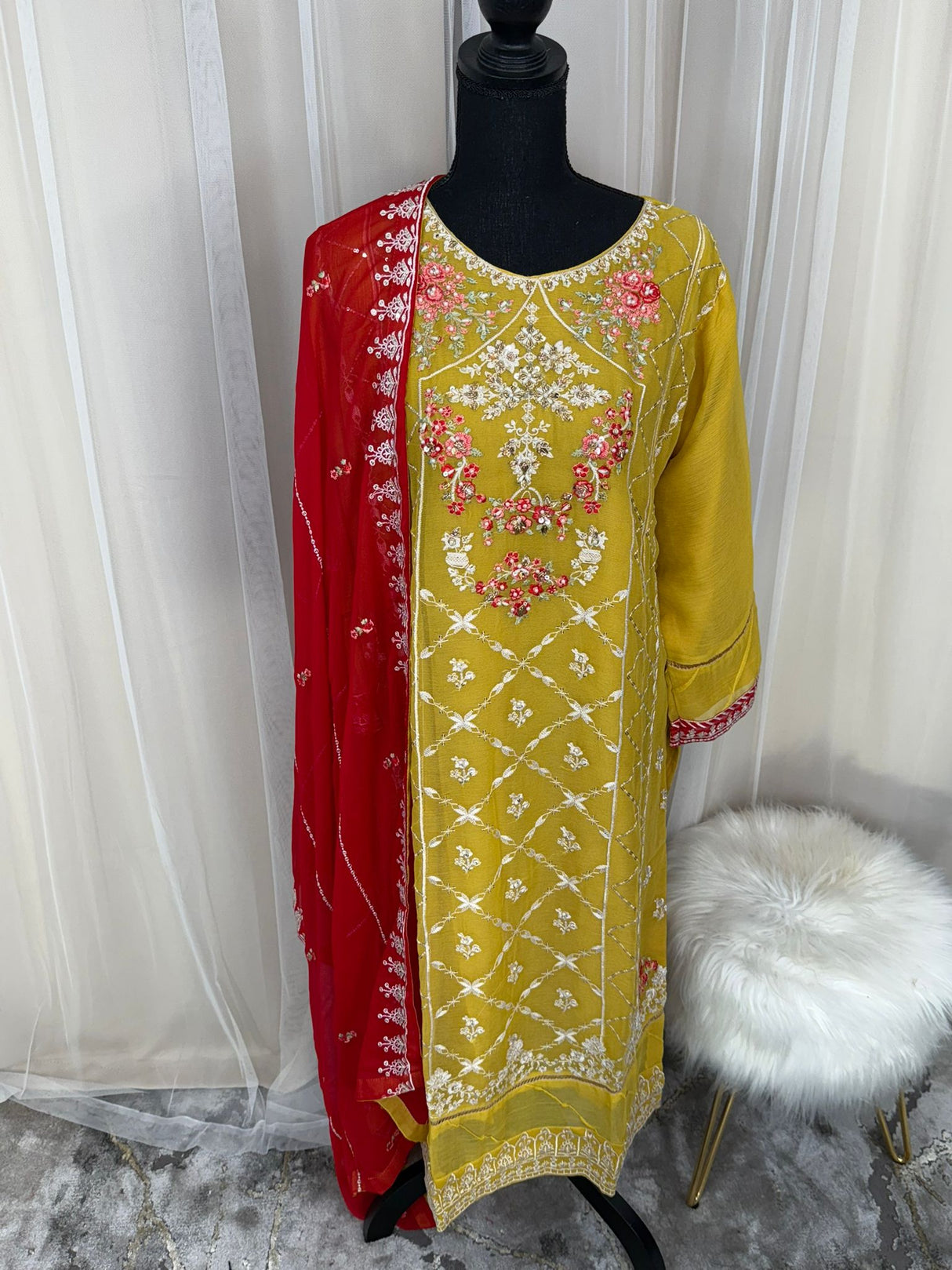 2pc Embroidered Kurti Collection Ready To Ship