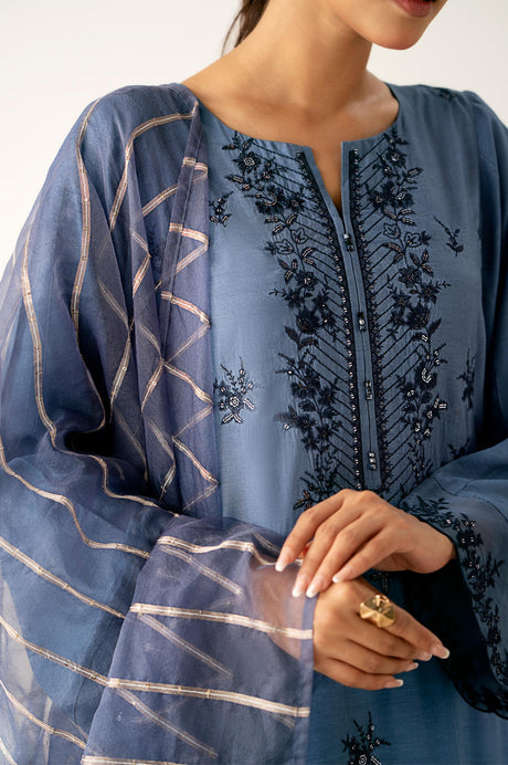 3-PC Embroidered Lawn by Zeen