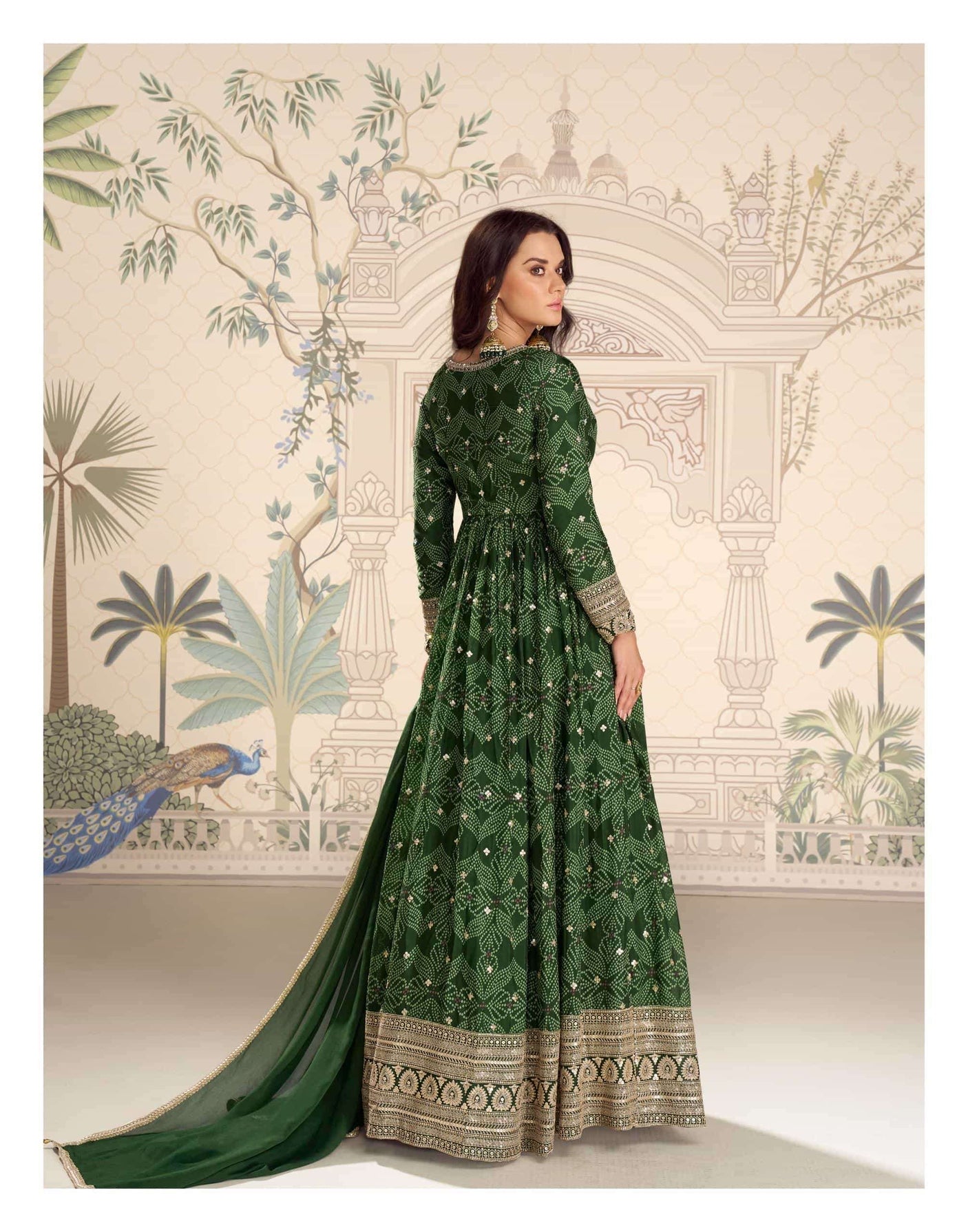 Indian Premium Chinon Silk Gown