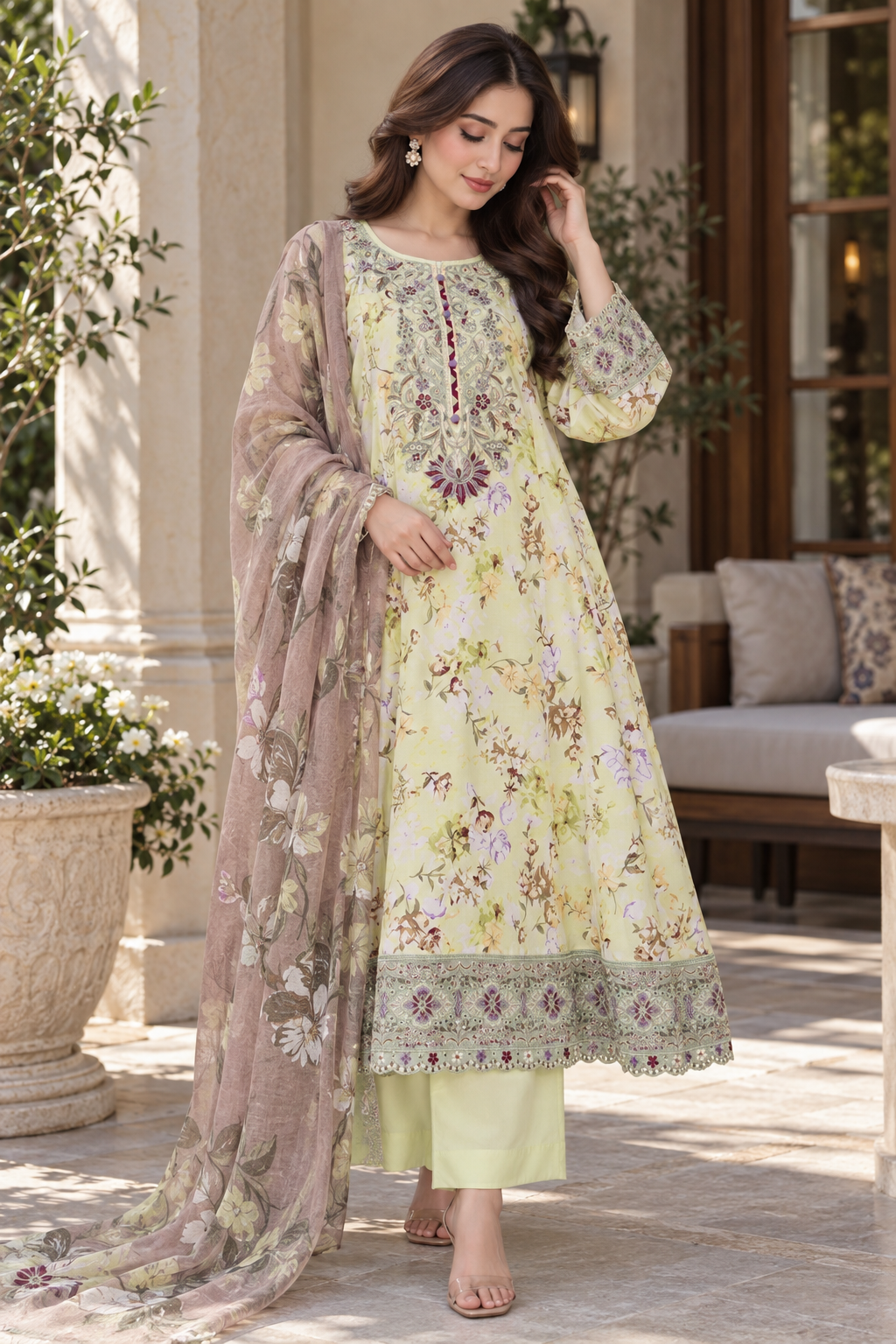 Munira Designers Embroidered Lawn