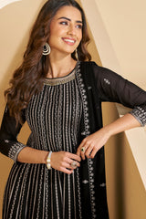 Indian Georgette Embroidered Palazzo Suit