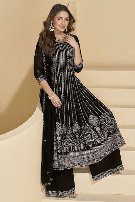 Indian Georgette Embroidered Palazzo Suit