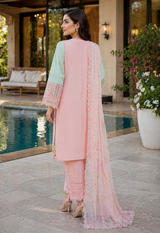 Bin Saeed Luxury Embroidered Lawn With Chiffon Dupatta