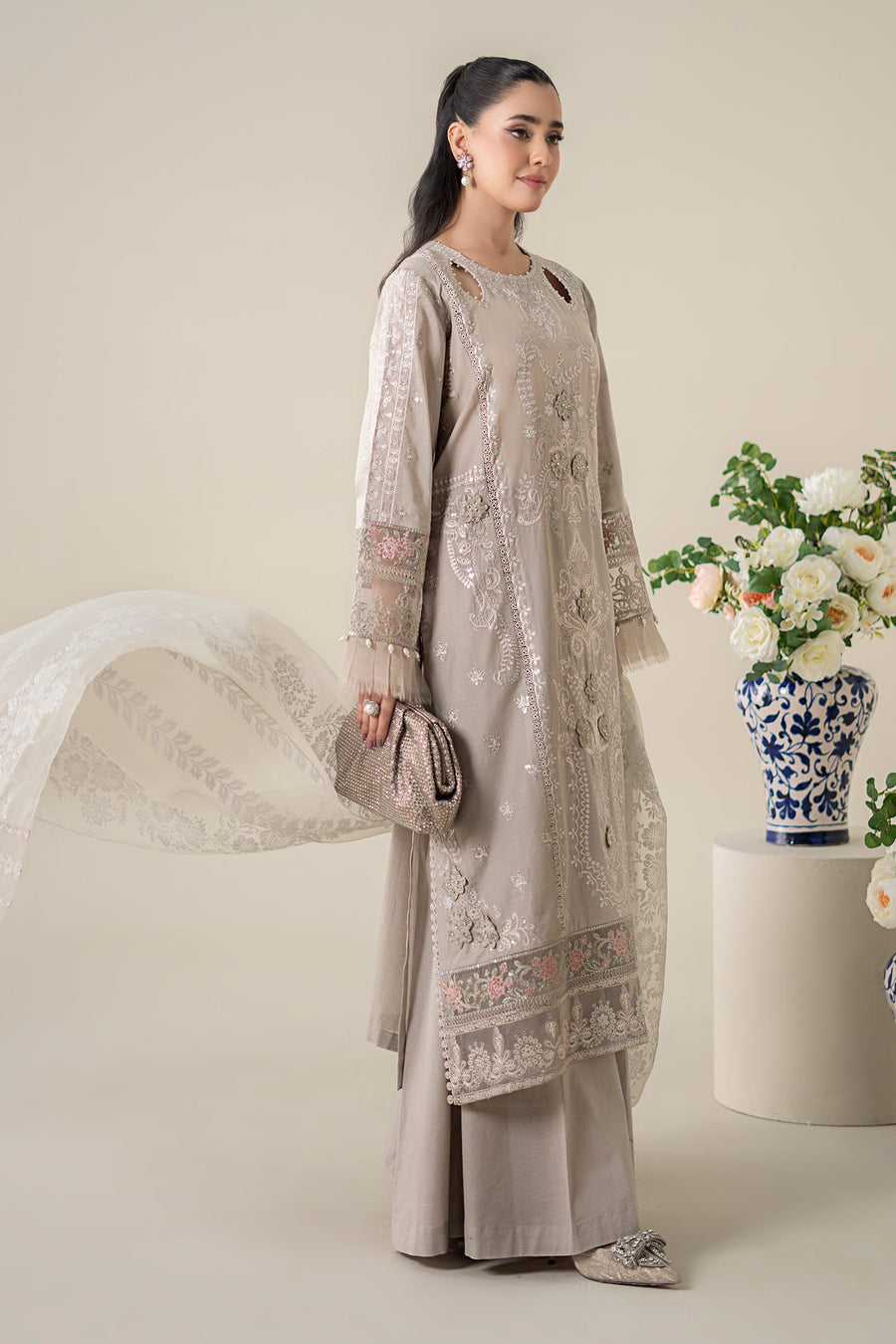 Maria. B. Embroidered Lawn Suit