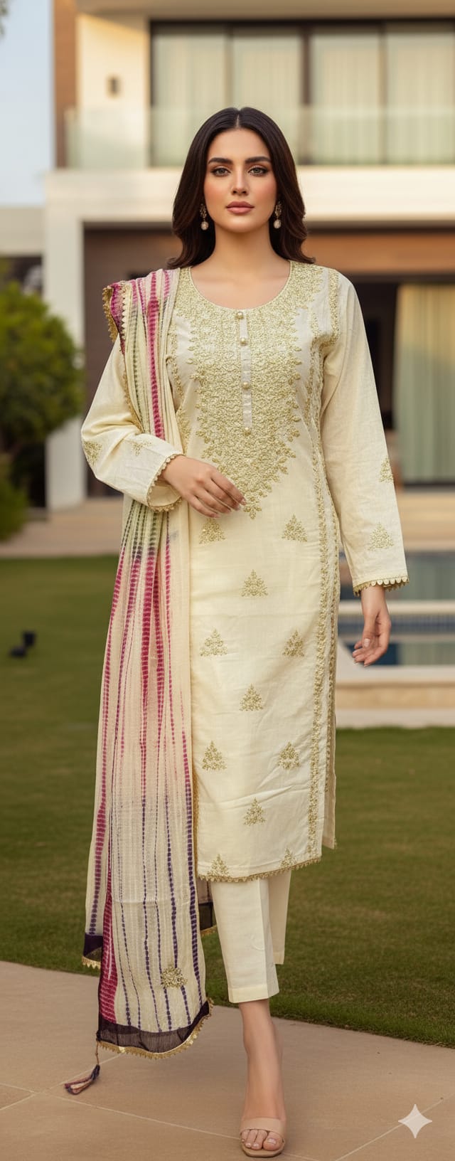 Luxury Embroidered Lawn Ready To Ship