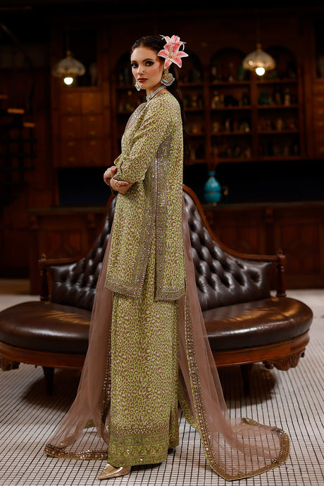 3-PC Embroidered Raw-Silk Suit By Charizma