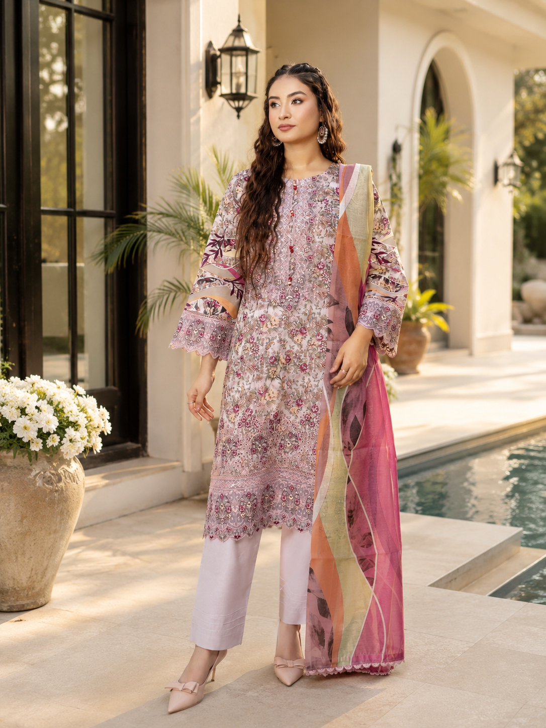 Munira Designers Embroidered Lawn