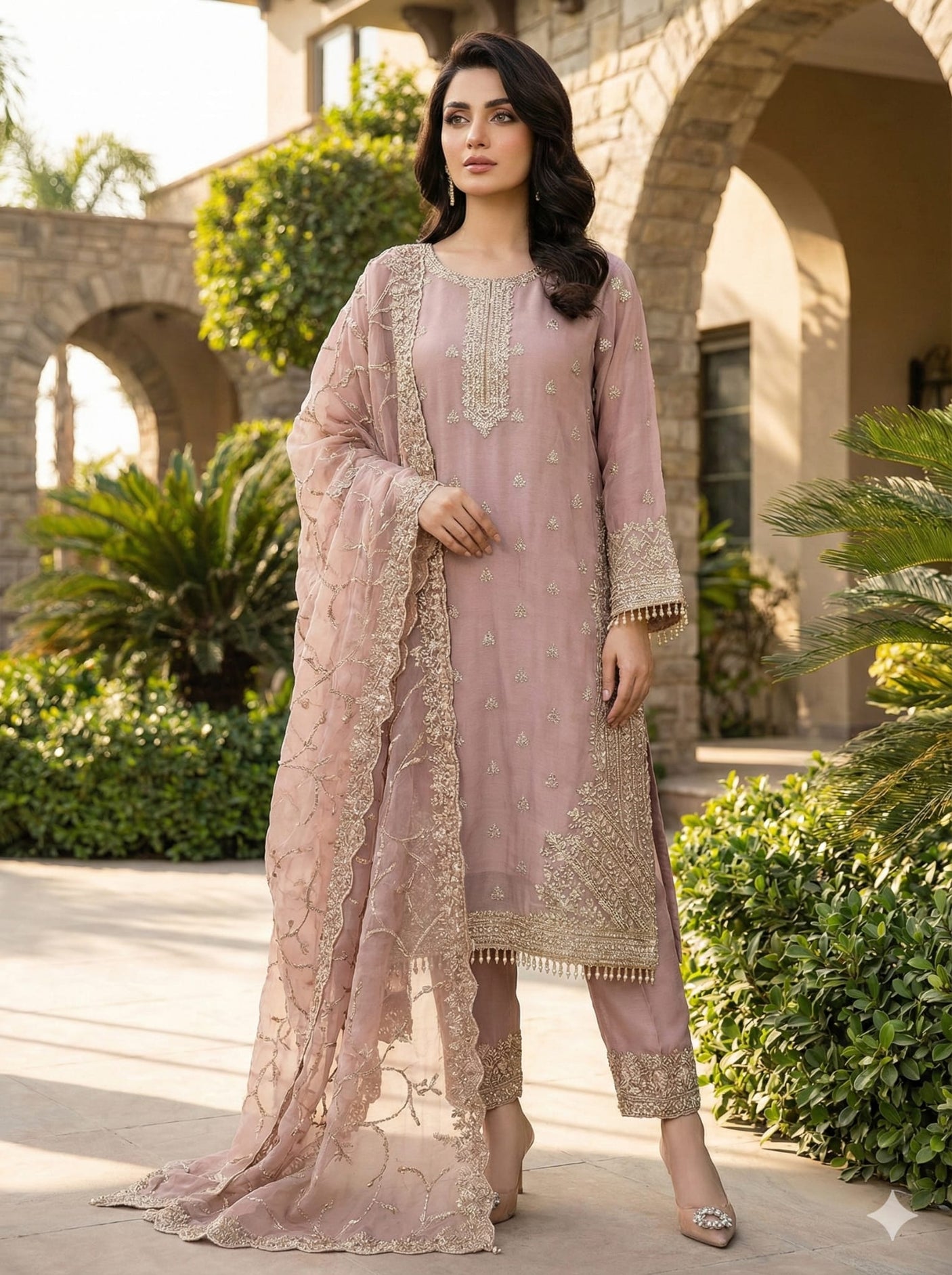 Luxury Embroidered Party wear Ready To Ship