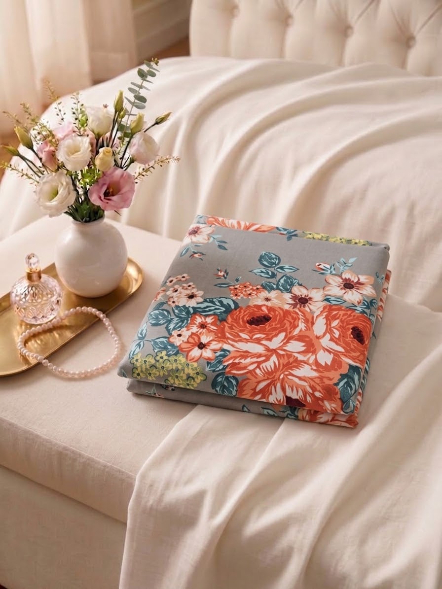 Pakistani King Size Bedsheet with Pillow Cover