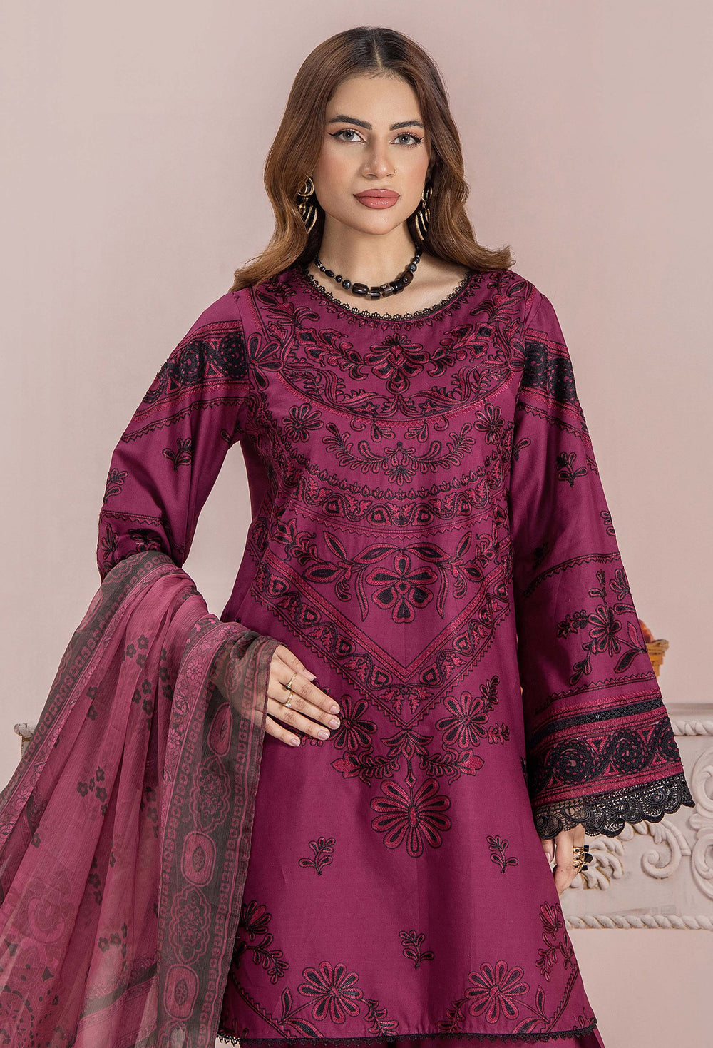 Adan's Libas Embroidered Lawn