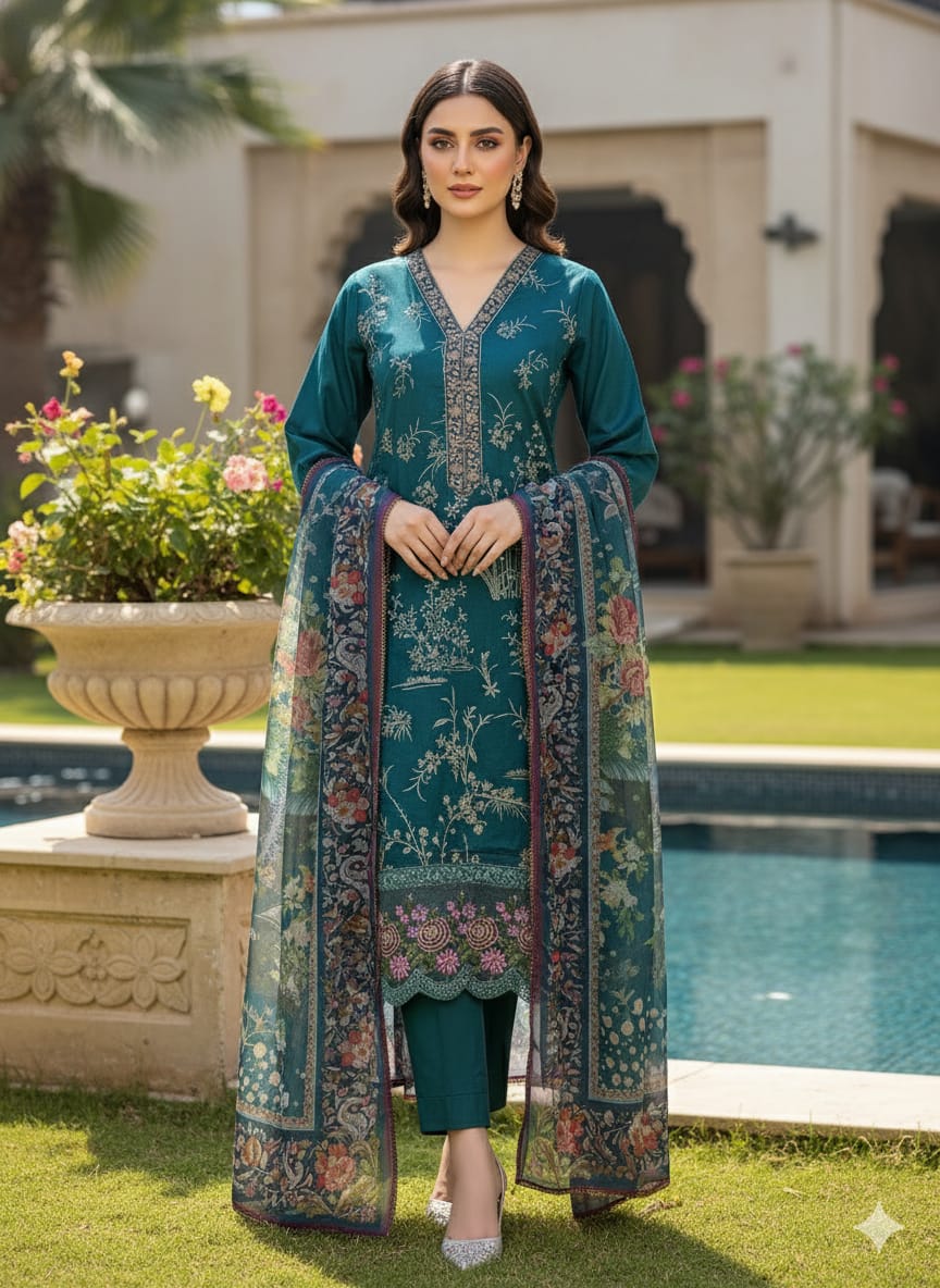Luxury Embroidered Lawn Ready To Ship