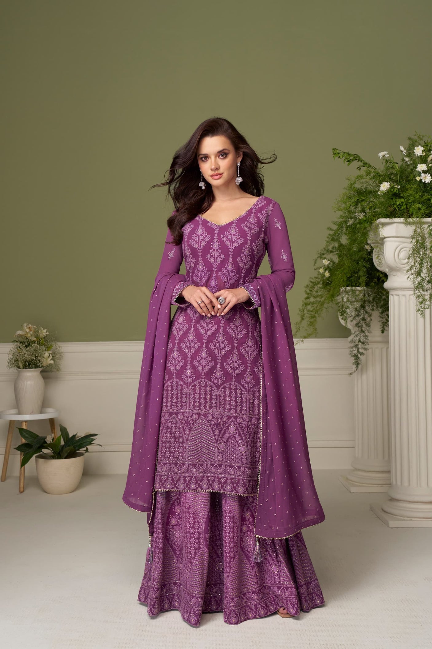 Indian Georgette Sharara Suite