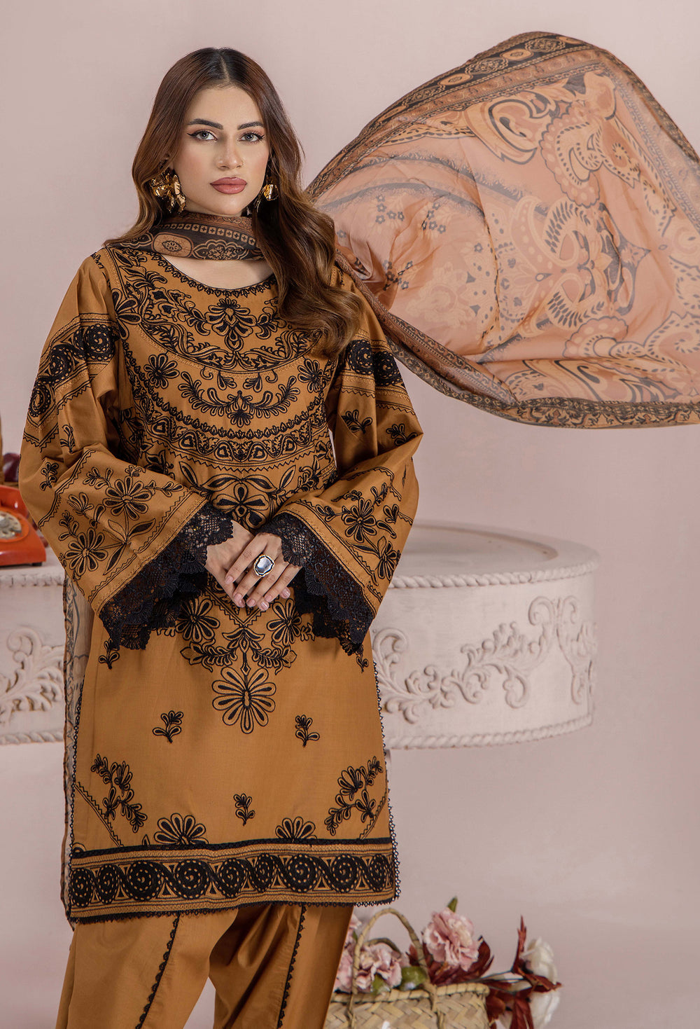 Adan's Libas Embroidered Lawn