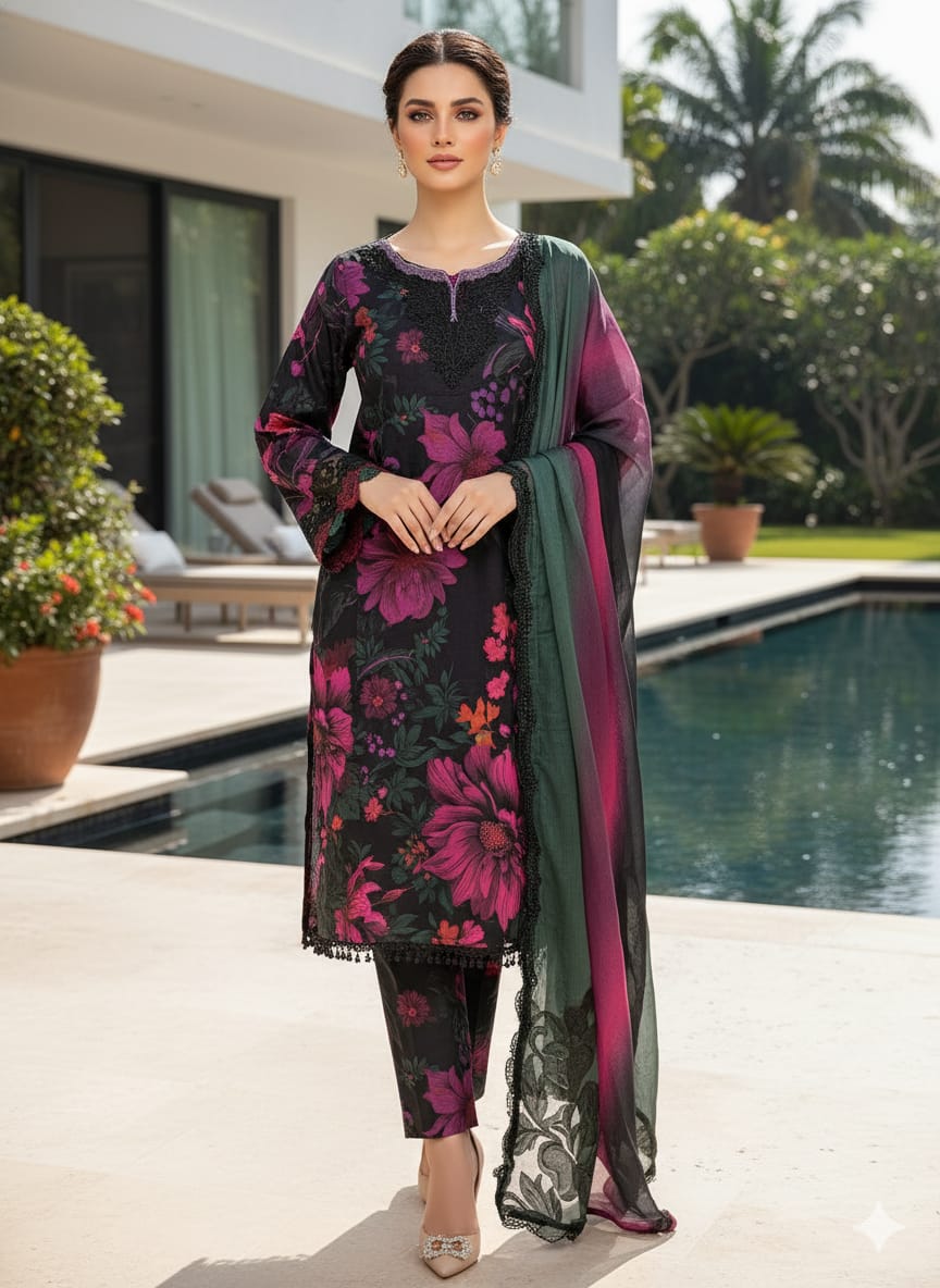 Luxury Embroidered Lawn Ready To Ship