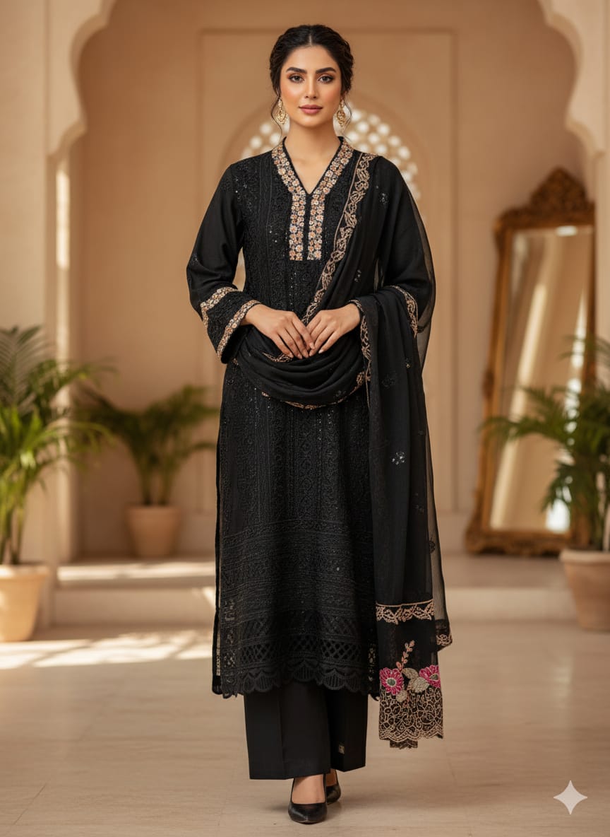 Luxury Embroidered Party wear Ready To Ship