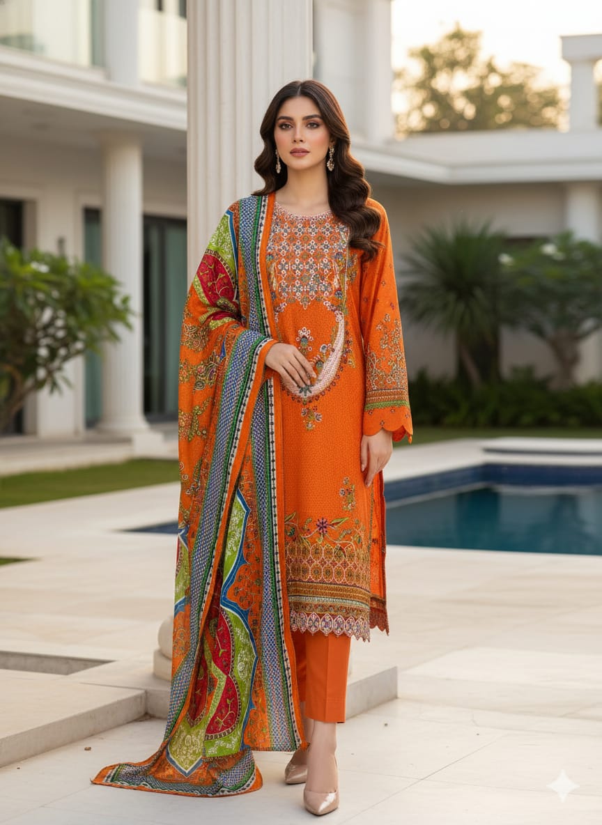 Luxury Embroidered Lawn Ready To Ship