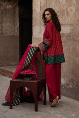3-PC Embroidered Luxury Suit By Charizma