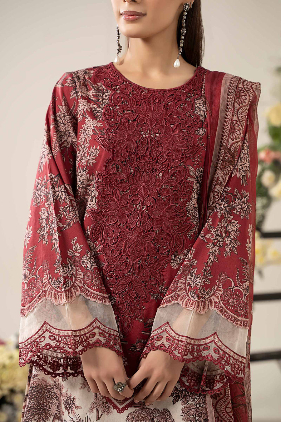 Maria. B. Embroidered  Lawn Suit