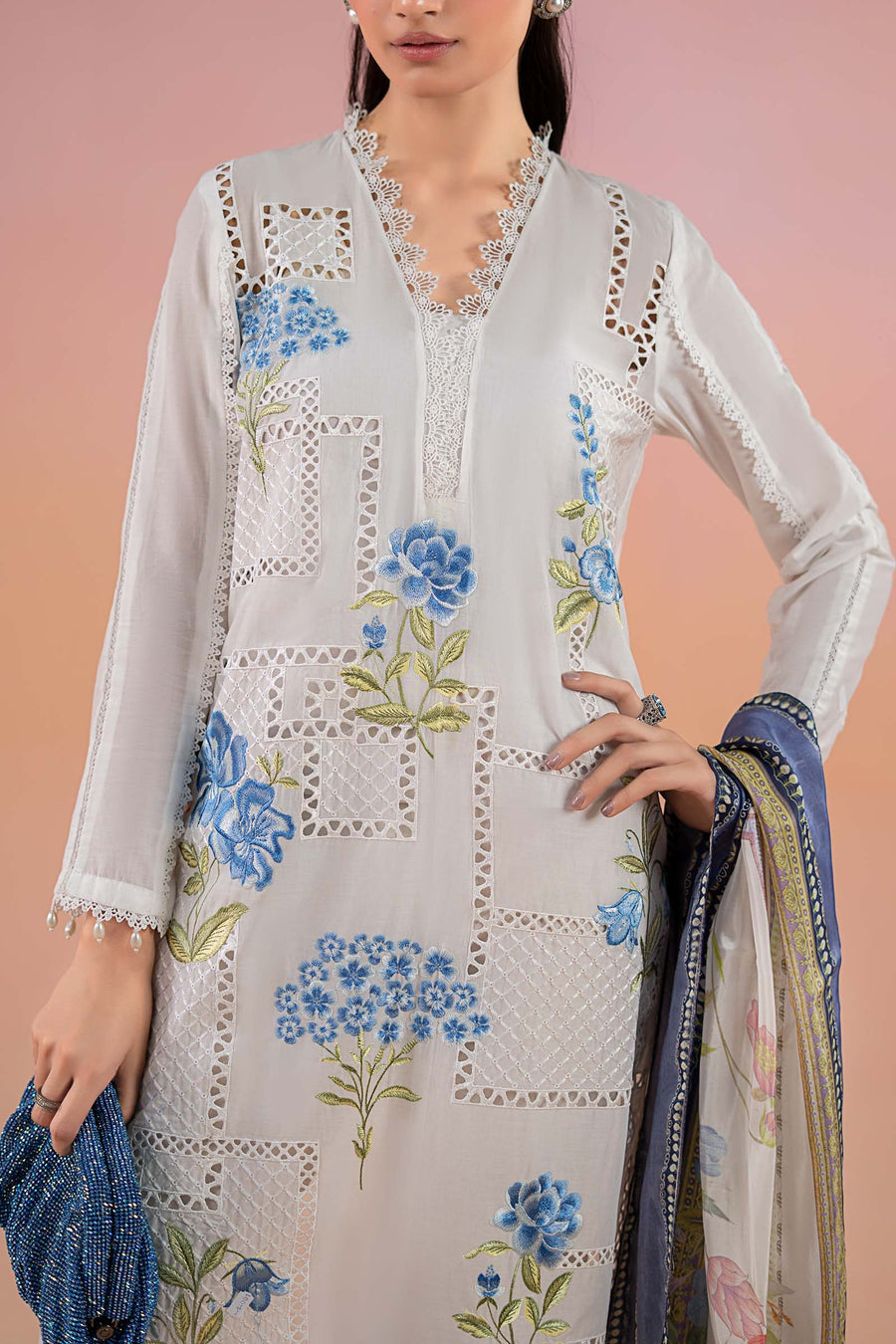 Maria. B. Embroidered  Lawn Suit