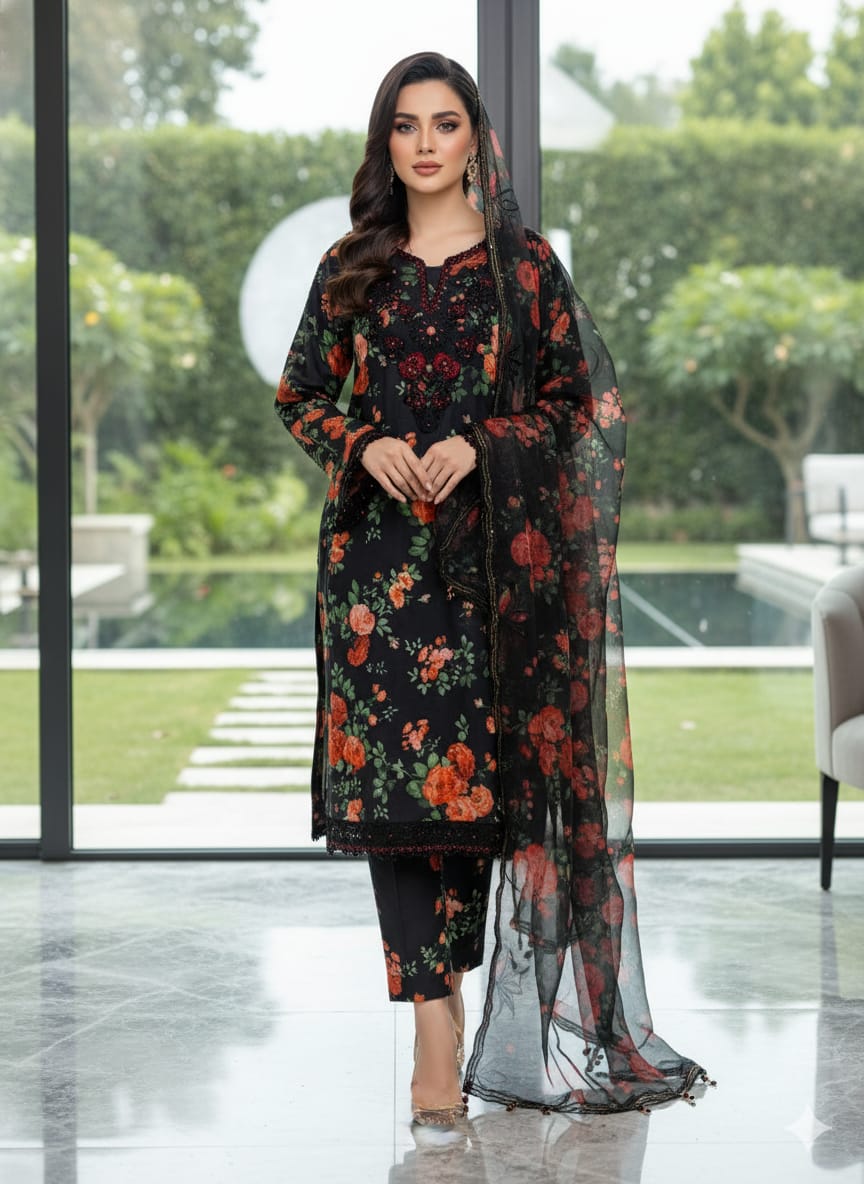 Luxury Embroidered Lawn Ready To Ship