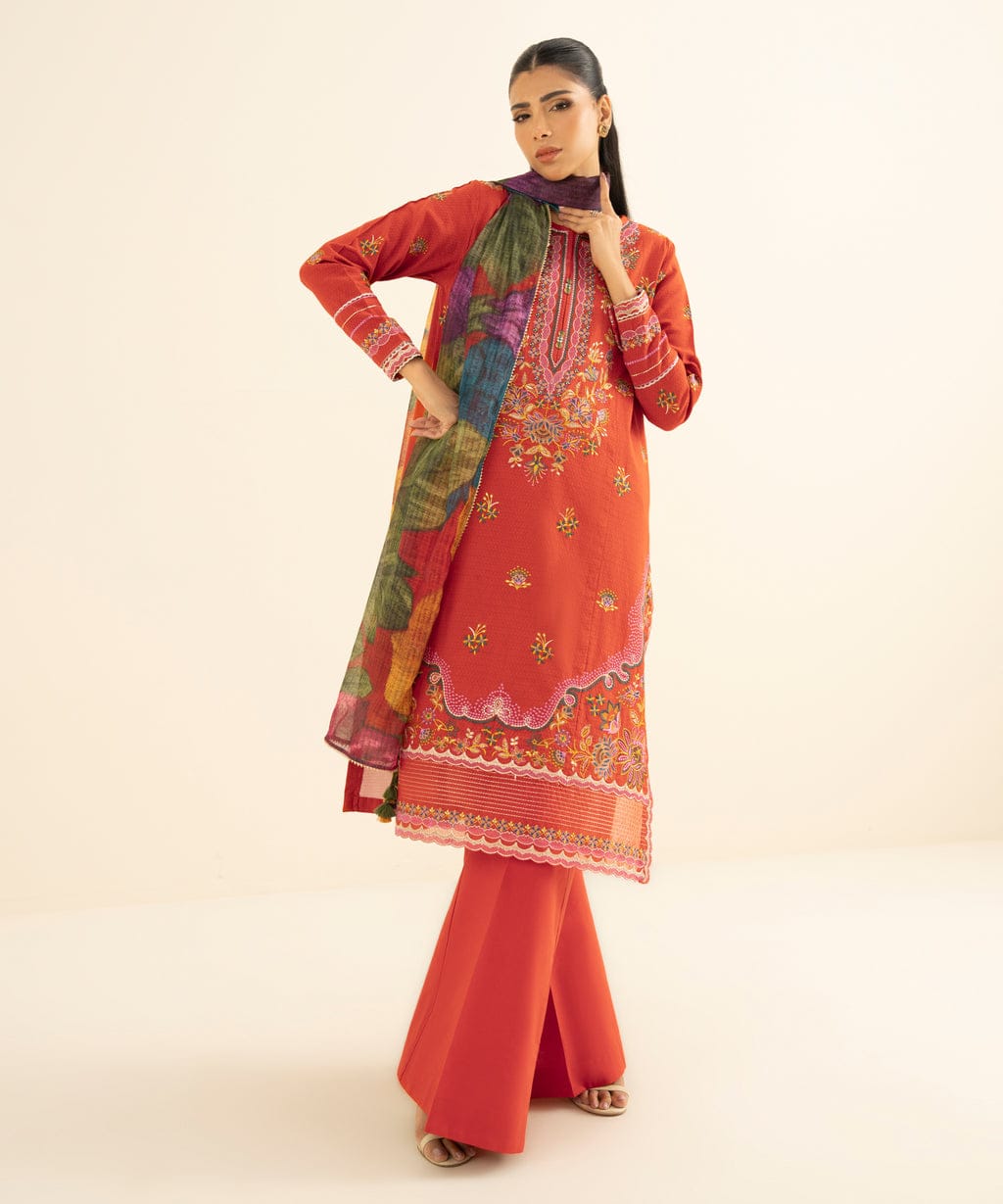 Sapphire Embroidered Premium Suit