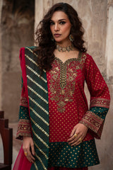 3-PC Embroidered Luxury Suit By Charizma