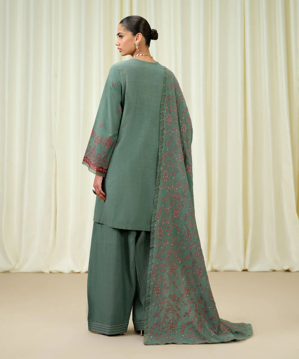 3 Piece - Embroidered Luxury Suit by Sapphire