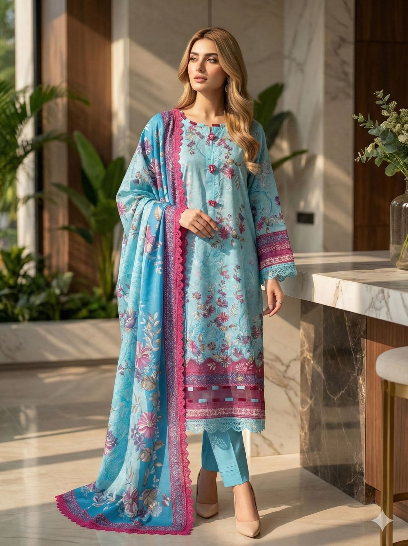 Firdous Resham Luxury Lawn Collection