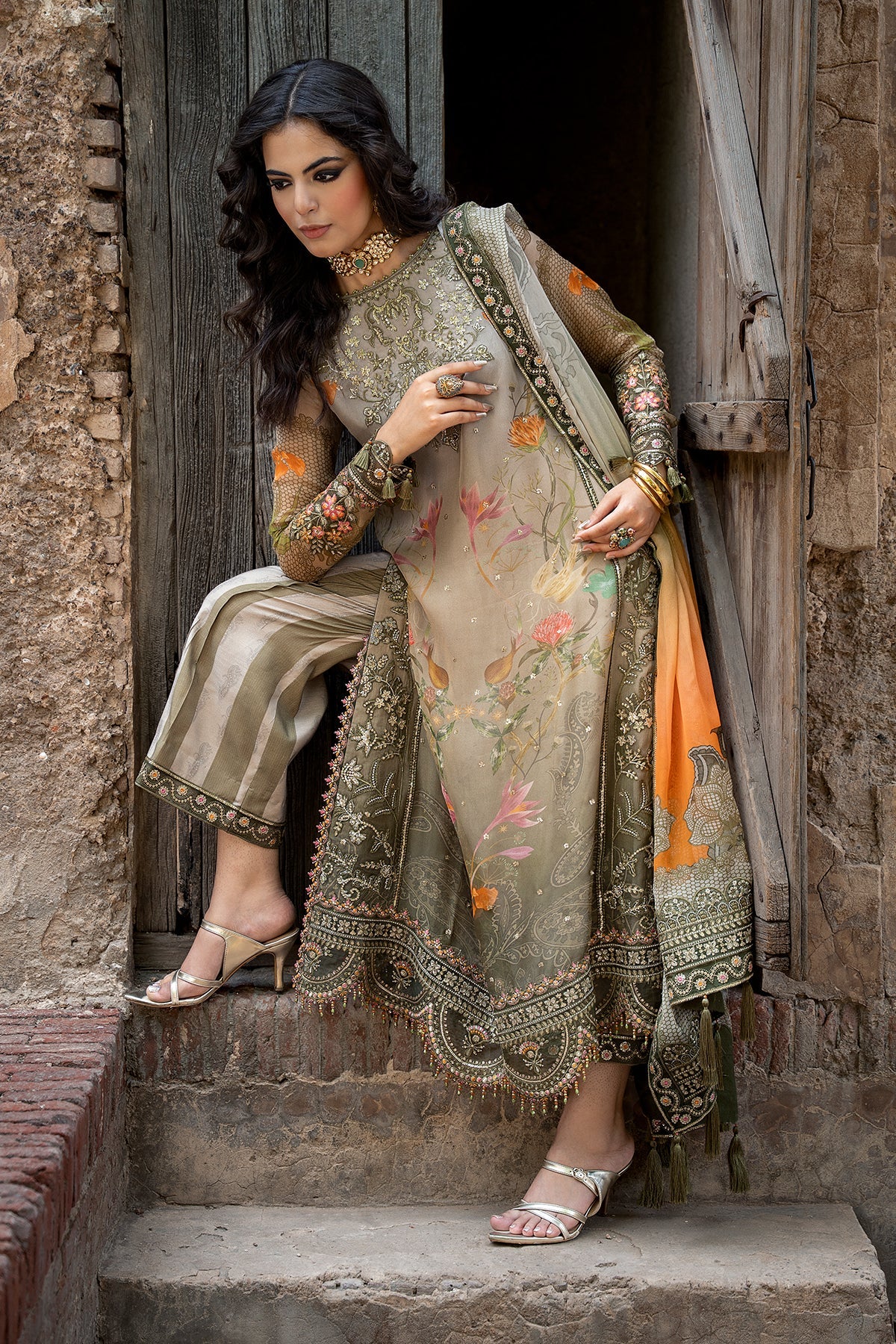 Vasal Embroidered Chiffon Suit By Charizma