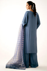 3-PC Embroidered Lawn by Zeen