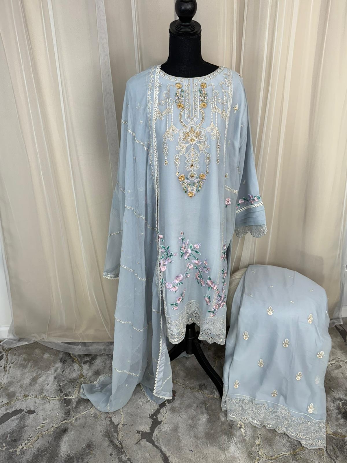 Luxury Embroidered Party wear Ready To Ship