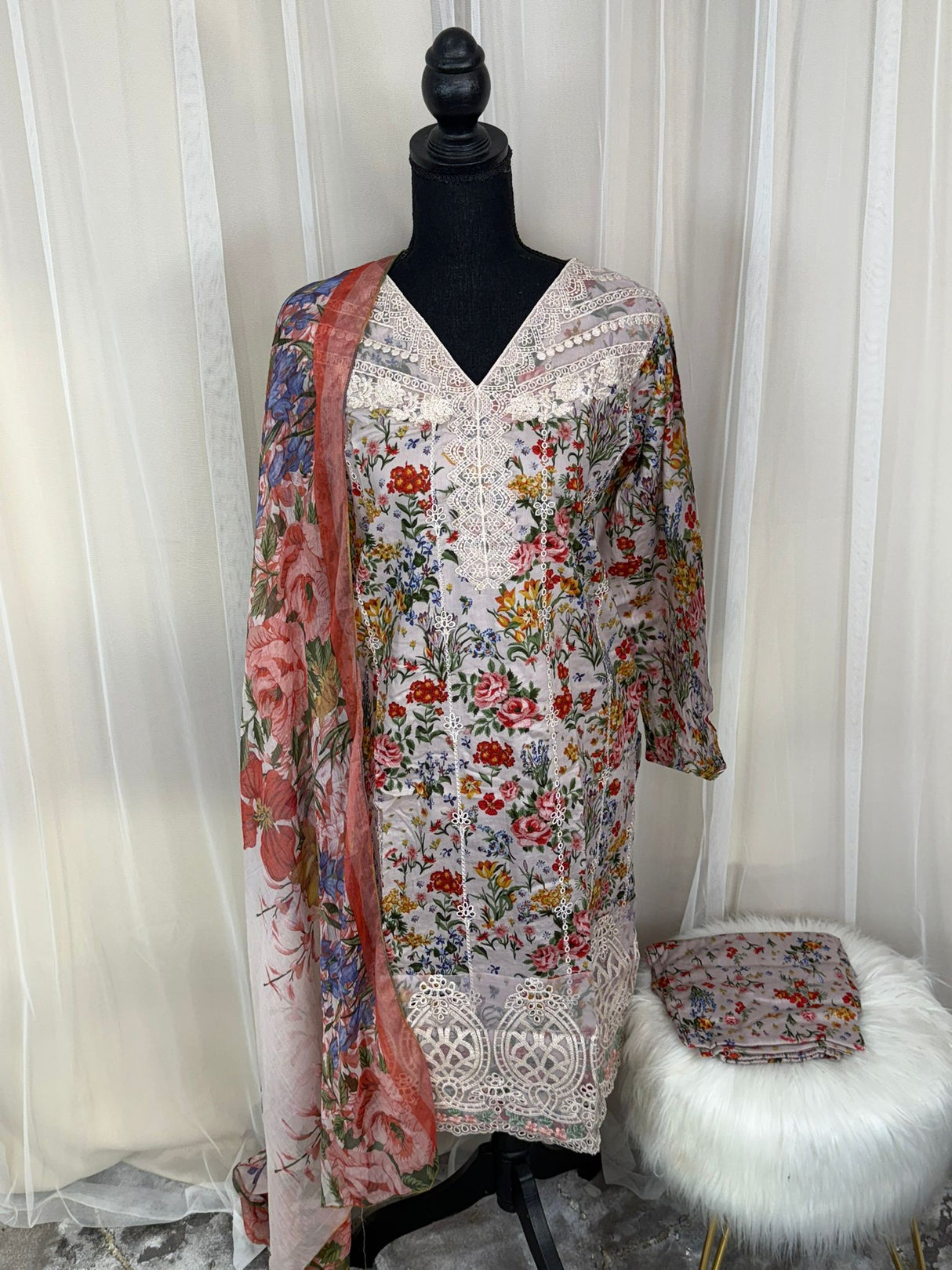 Luxury Embroidered Lawn Ready To Ship