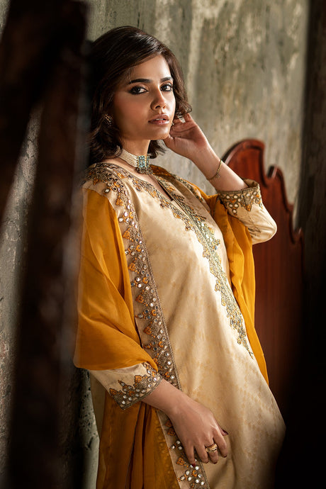 3-PC Embroidered Luxury Suit By Charizma