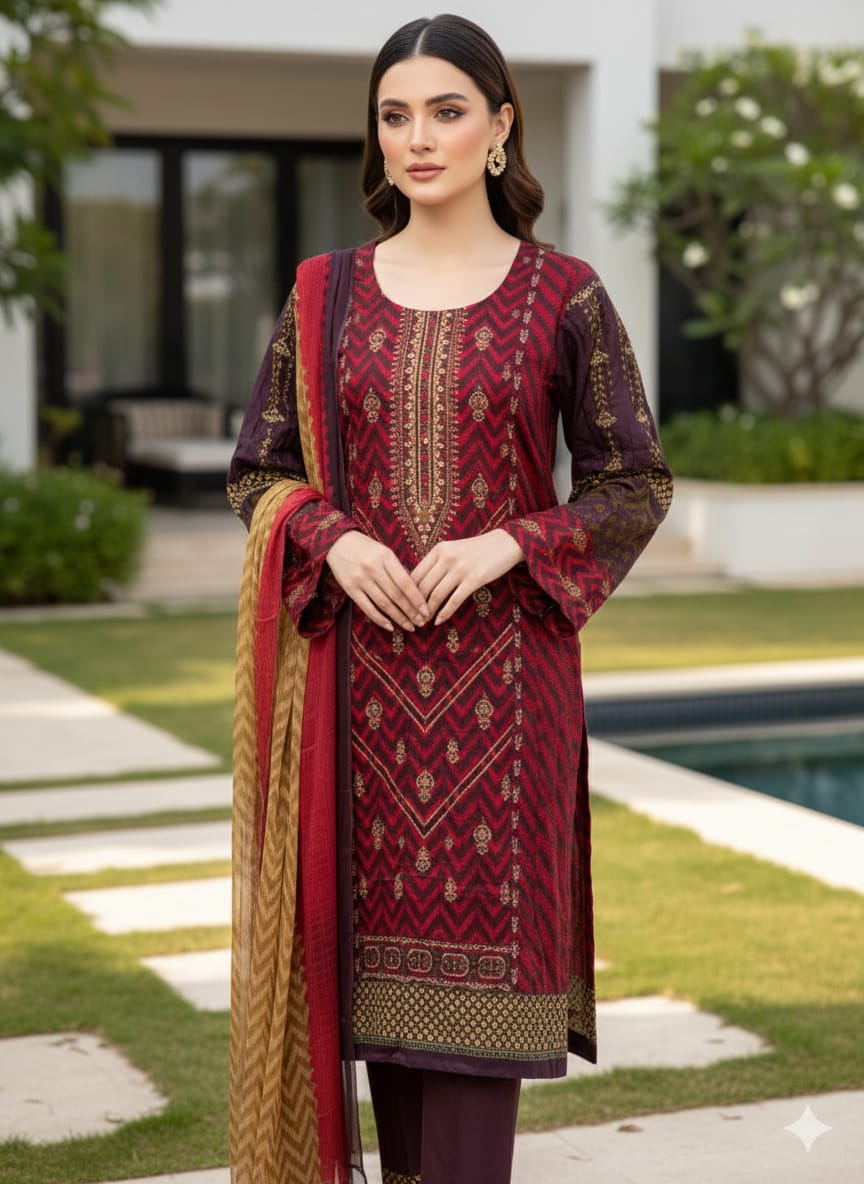 Luxury Embroidered Lawn Ready To Ship