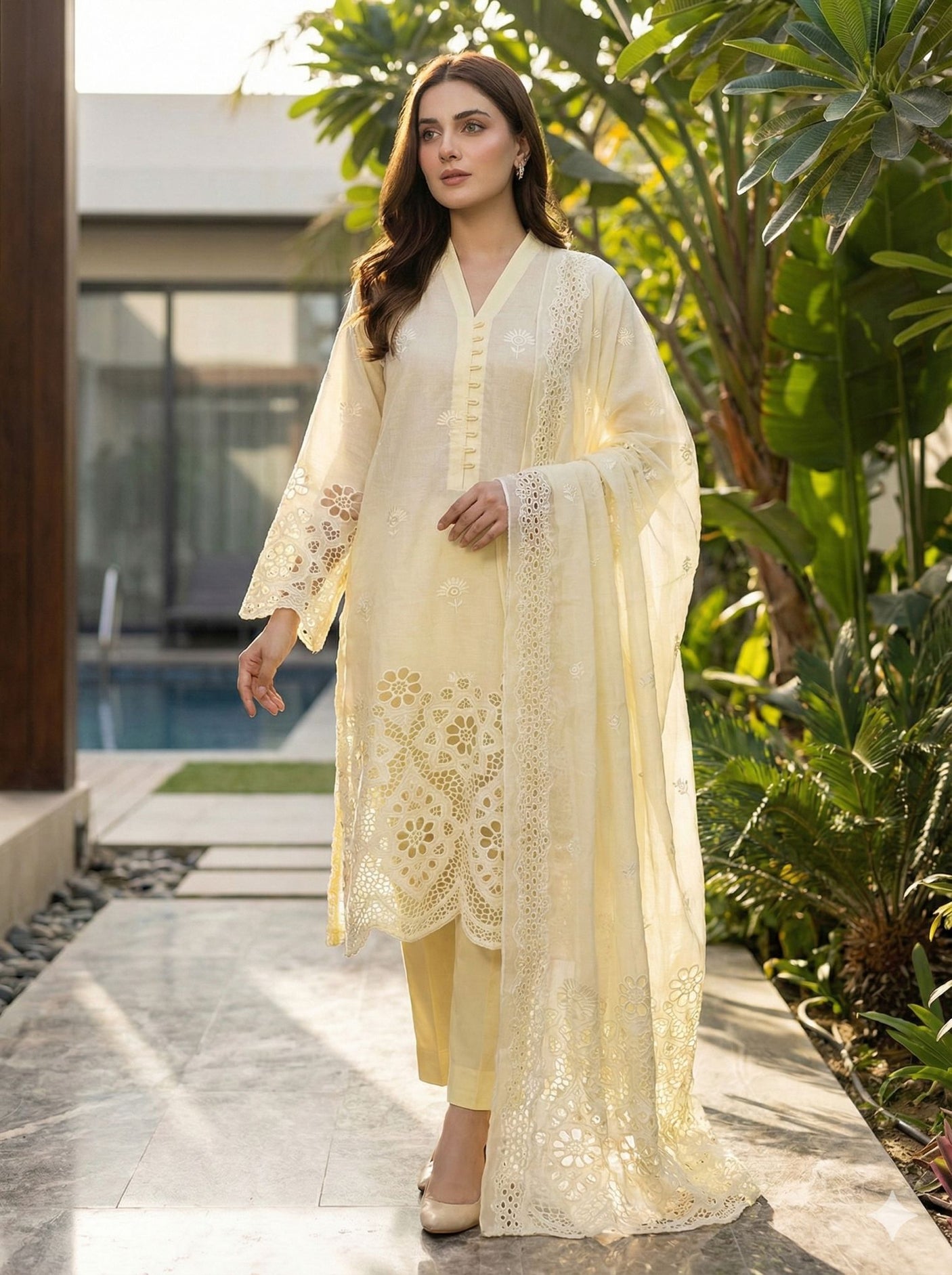 Luxury Embroidered lawn Ready To Ship