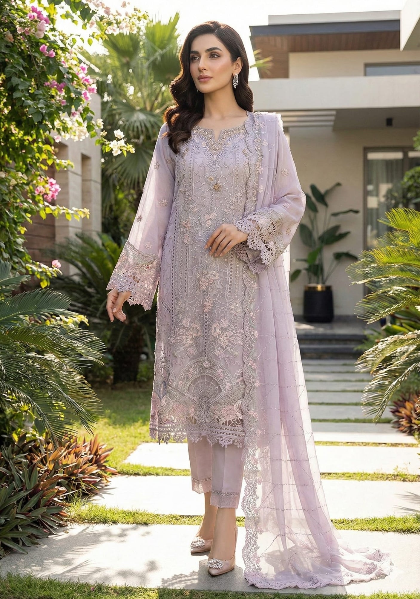 Bin Saeed Embroidered Suit