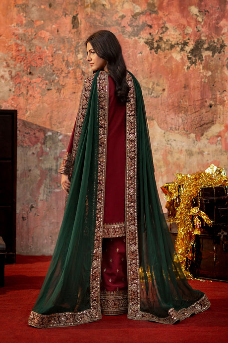 3-PC Embroidered Luxury Suit By Charizma