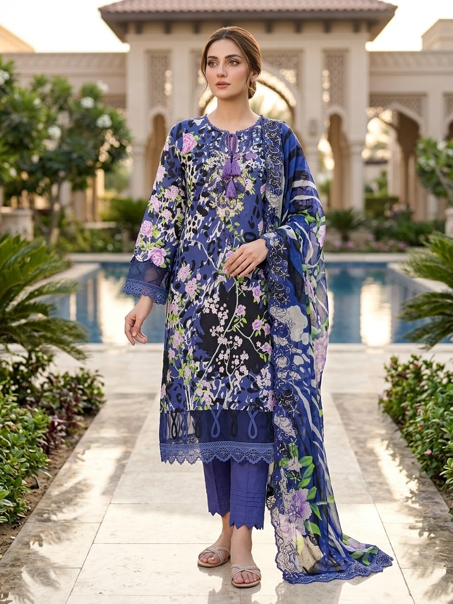 GullJee Rang Pasand Embroidered Lawn