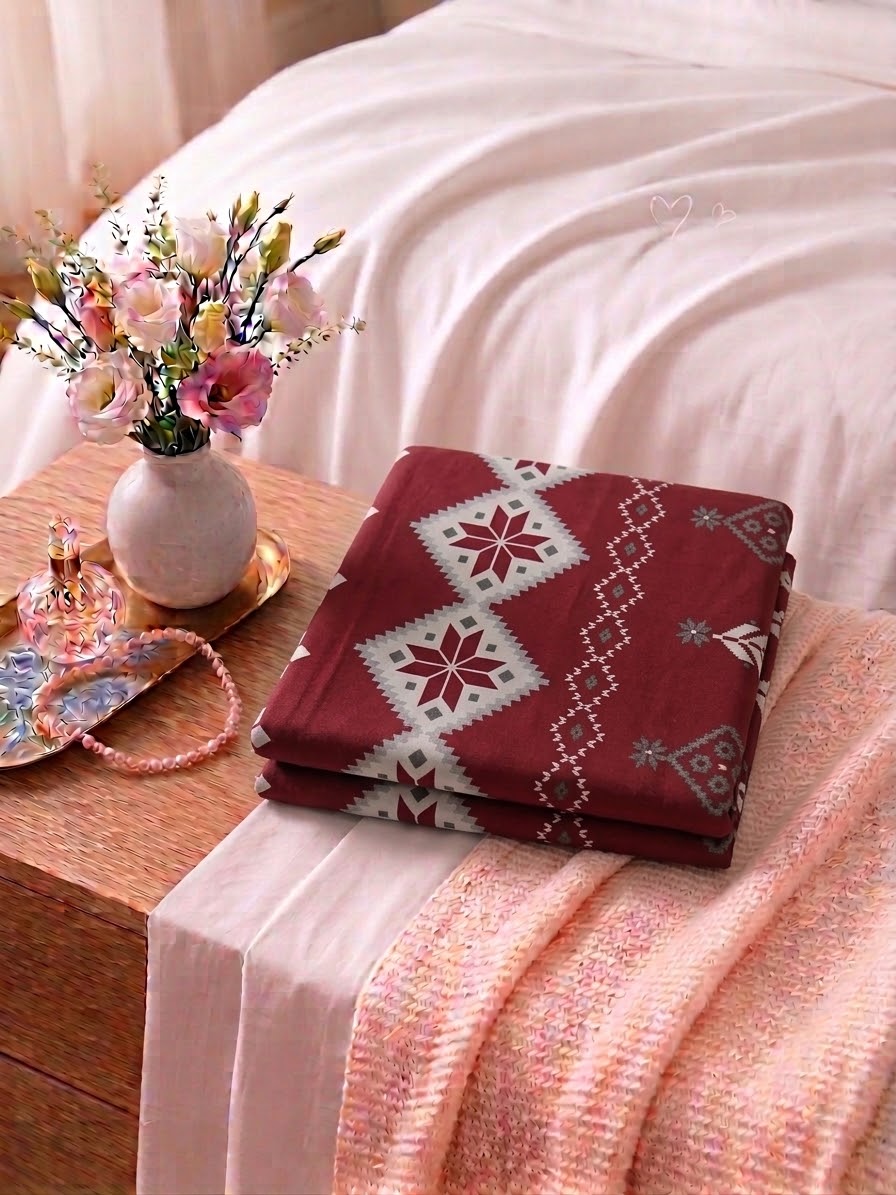 Pakistani King Size Bedsheet with Pillow Cover