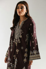 Embroidered 2 Piece Suit By Ethnic Coffee - Detail