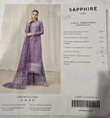 Sapphire Luxe Embroidered Chiffon Suit Mauve - Details