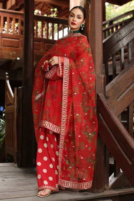 Charizma Embroidered Organza Suit