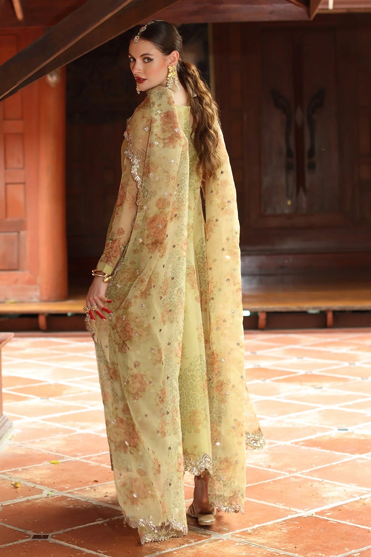 Charizma Embroidered Organza Suit