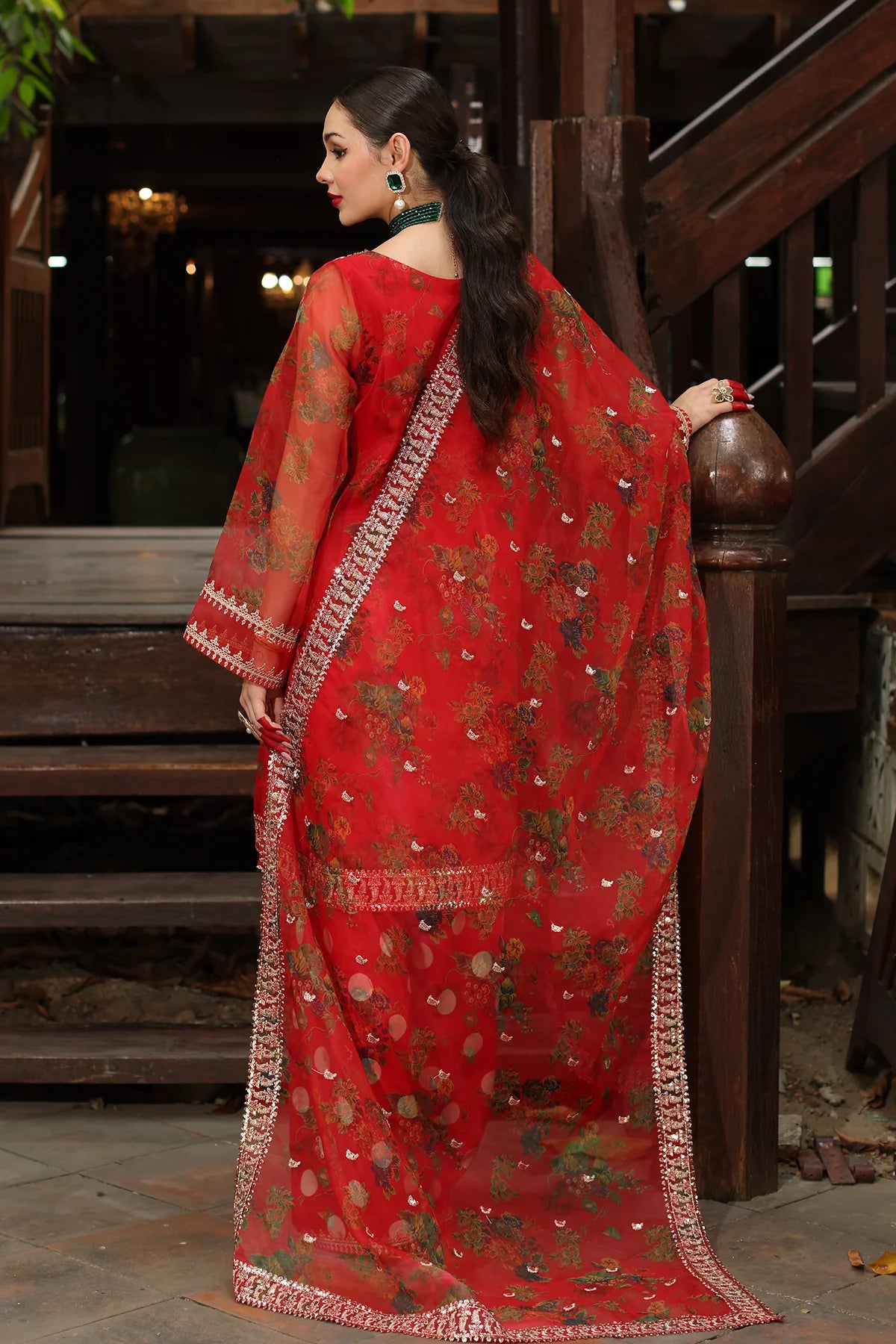 Charizma Embroidered Organza Suit