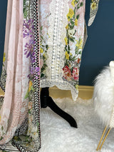 Pakistani lawn stitched  Embroidered Suit Ready To Ship