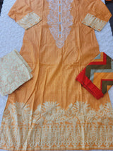 Pakistani lawn Embroidered Salwar kameez Ready To Ship