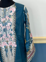 Pakistani lawn stitched  Embroidered Suit Ready To Ship