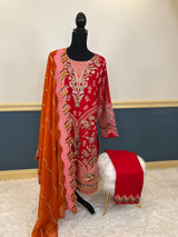 Pakistani Stitched Embroidery Party Wear Dresses Ready To Ship