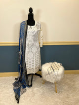 Indian Cotton Stitched Embroidery Suit Ready To Ship